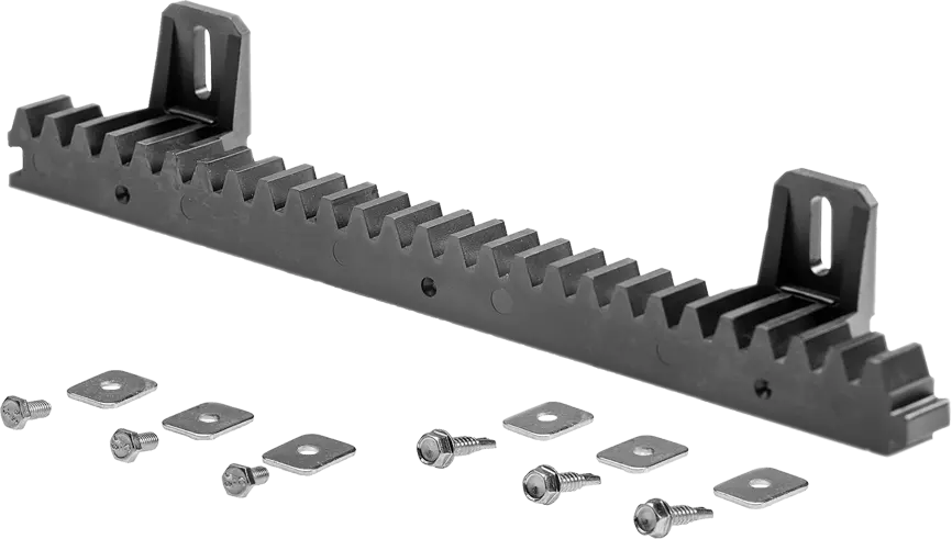 Polyamide rack with steel core